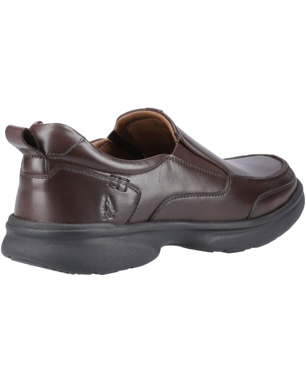 Hush Puppies Brown Harold Leather Slim Fit Loafers for men