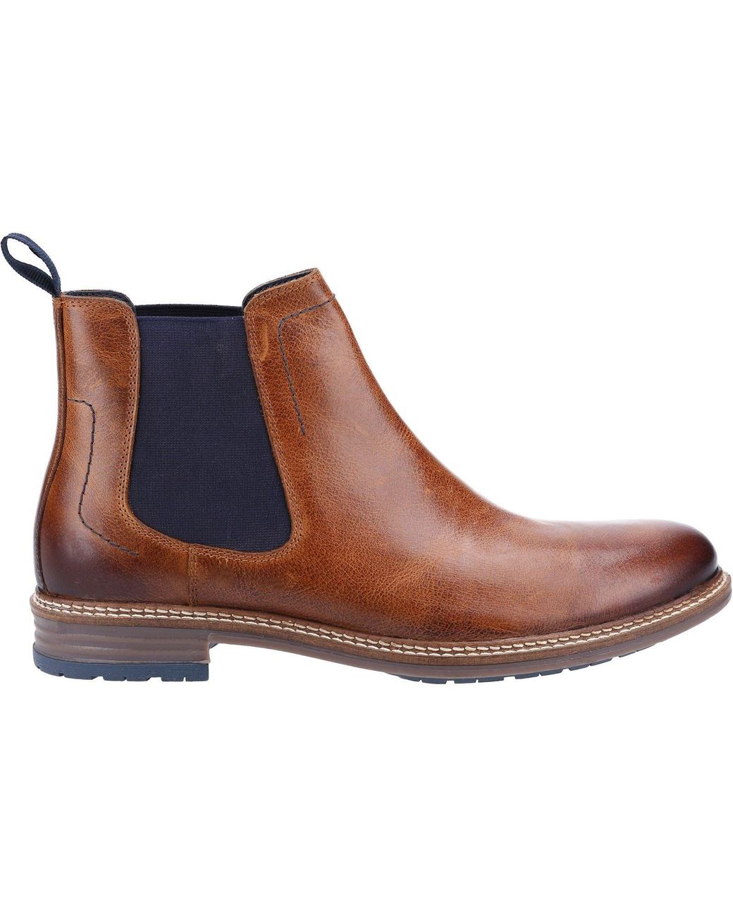 Hush Puppies Brown Justin Chelsea Leather Boots for men