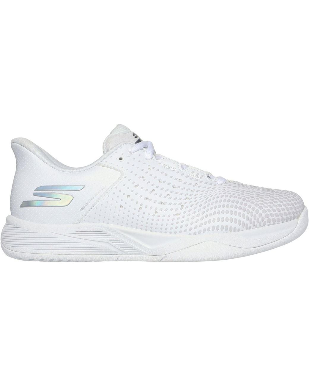 Skechers White Slip-Ins Relaxed Fit Viper Court Reload Synthetic Trainers