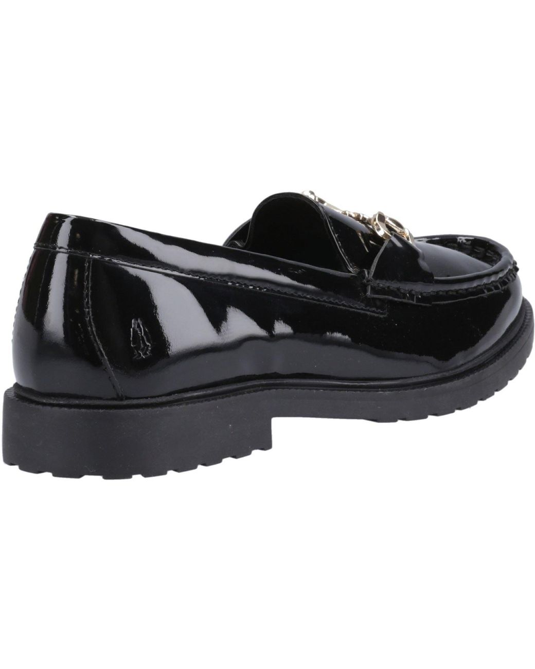 Hush Puppies Black Verity Patent Snaffle Leather Loafers