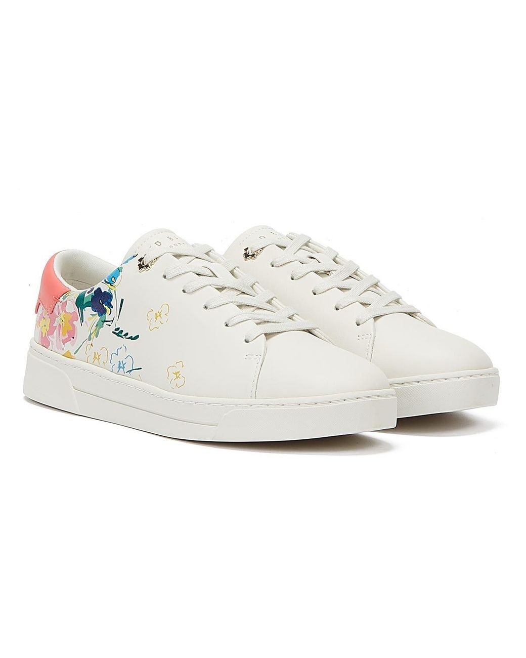 Ted Baker Taymiy Ivory Trainers in White | Lyst UK