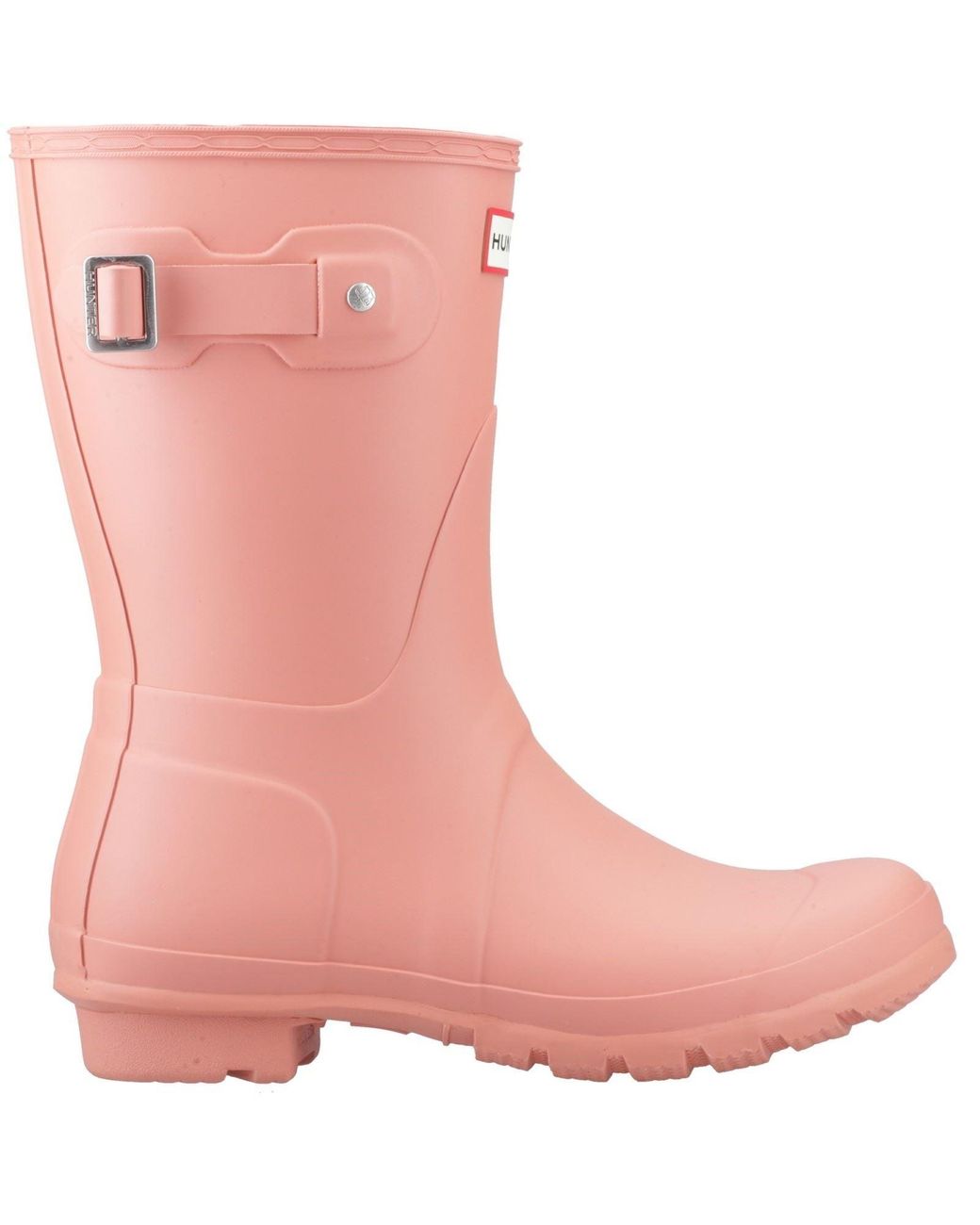 Hunter Pink Original Short Boot Rubber Terracotta Wellington Boots
