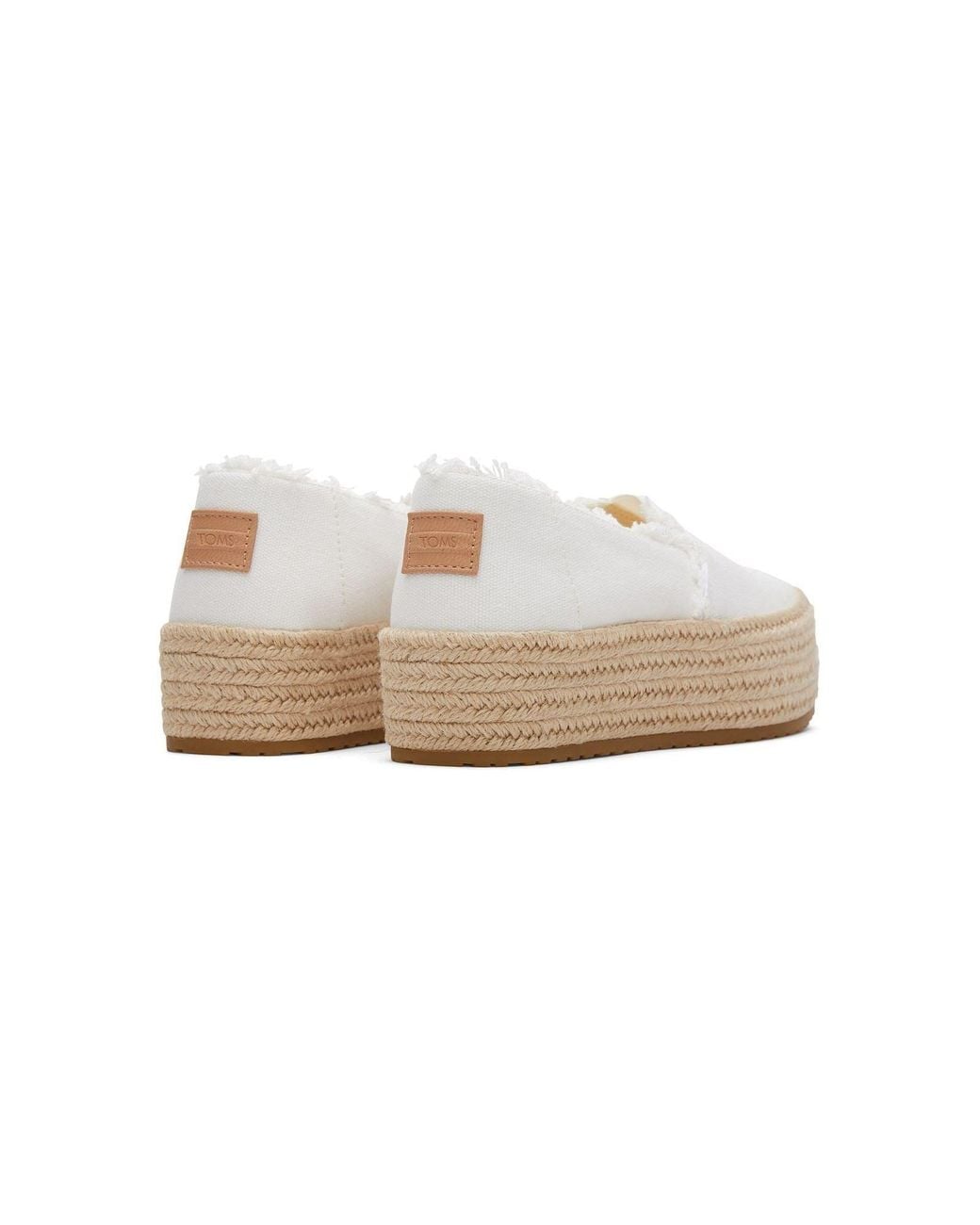 TOMS White Valencia 100% Cotton Espadrilles