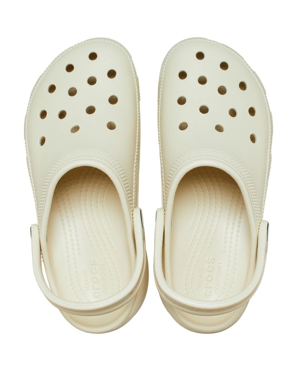 CROCSTM Metallic Classic Platform Synthetic Bone Clogs