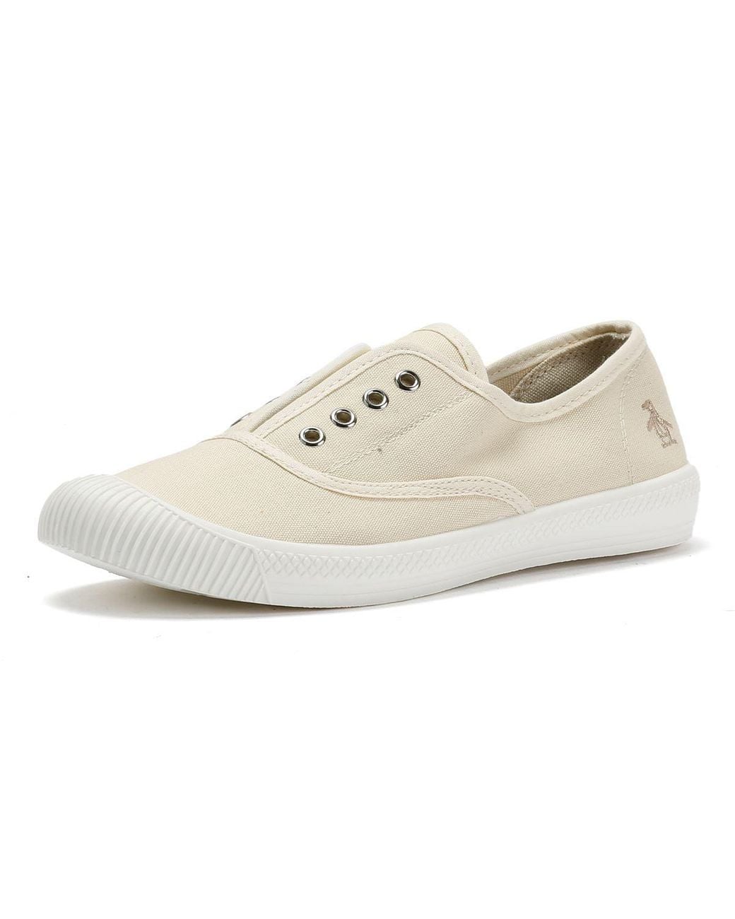 Original Penguin White Anita Canvas Off Pumps