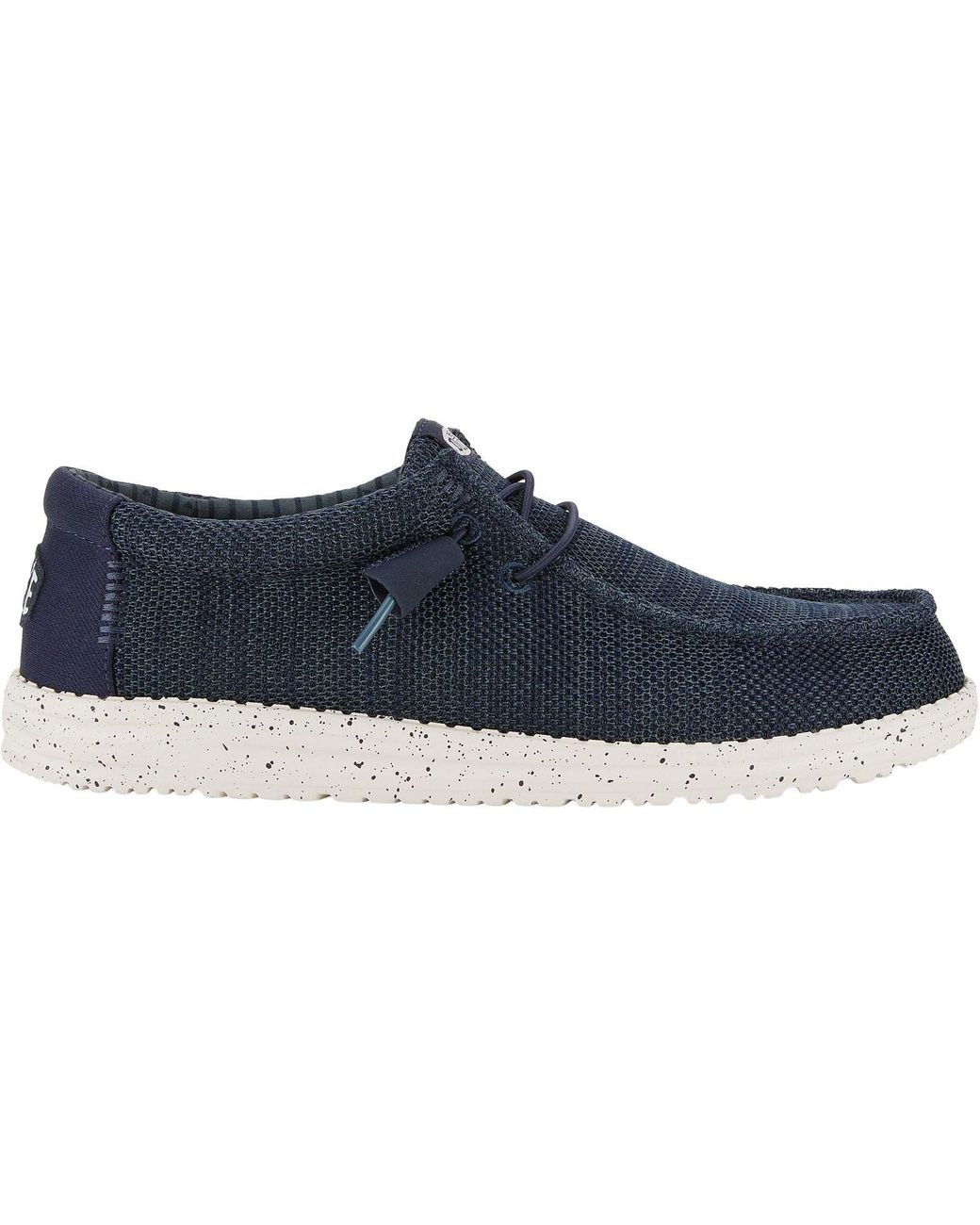 HeyDude Blue Wally Stretch Mesh Synthetic Shoes for men