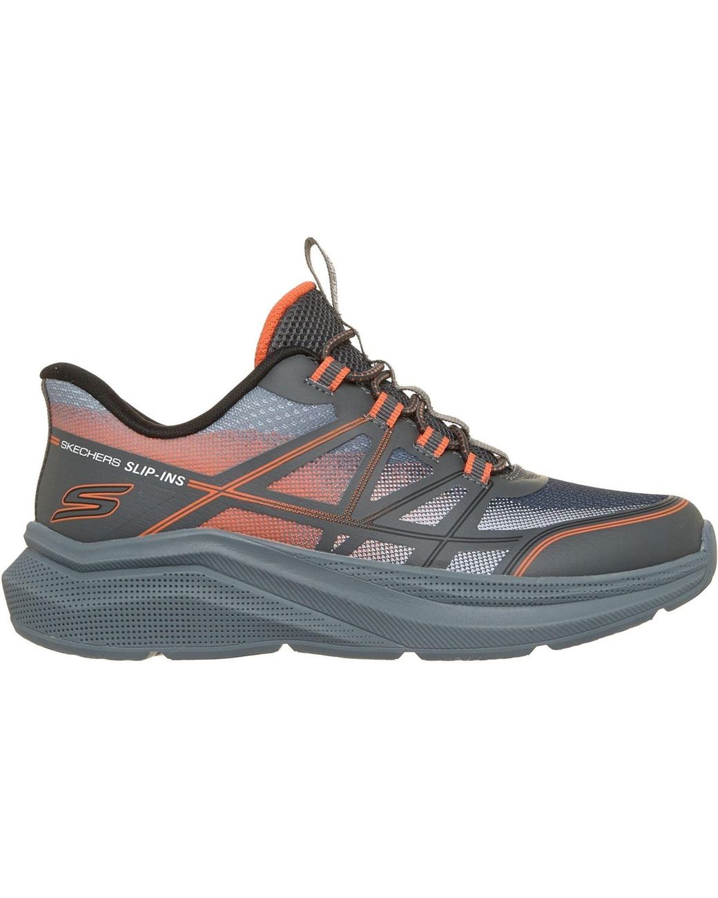 Skechers Blue Microspec Velocity Grid-Shift Charcoal/ & Trainers