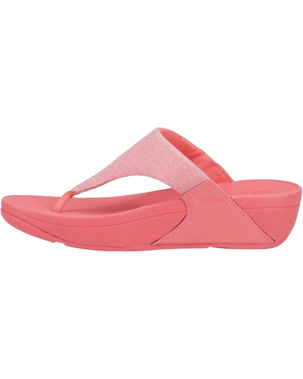 Fitflop Pink Lulu Shimmerlux Polyester Rosy Coral Sandals