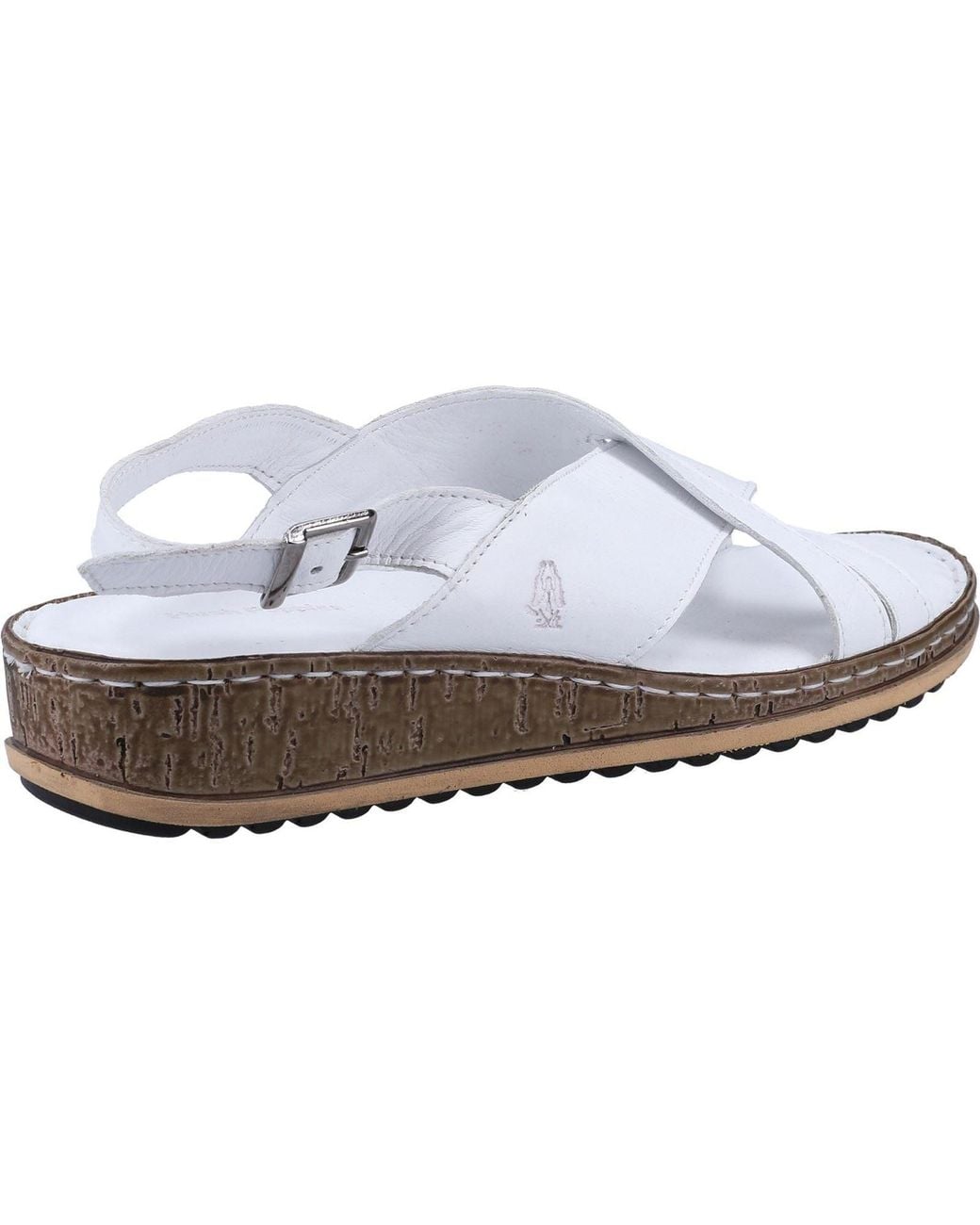 Hush Puppies White Elena Leather Wedges