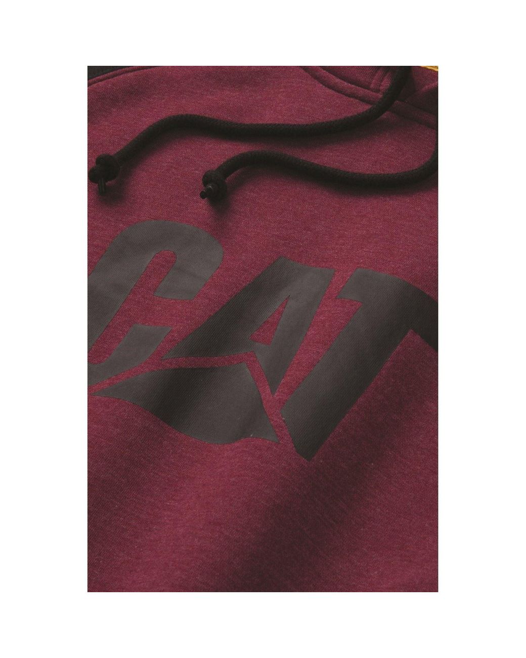 Caterpillar Red Raglan Cotton Hoodie for men