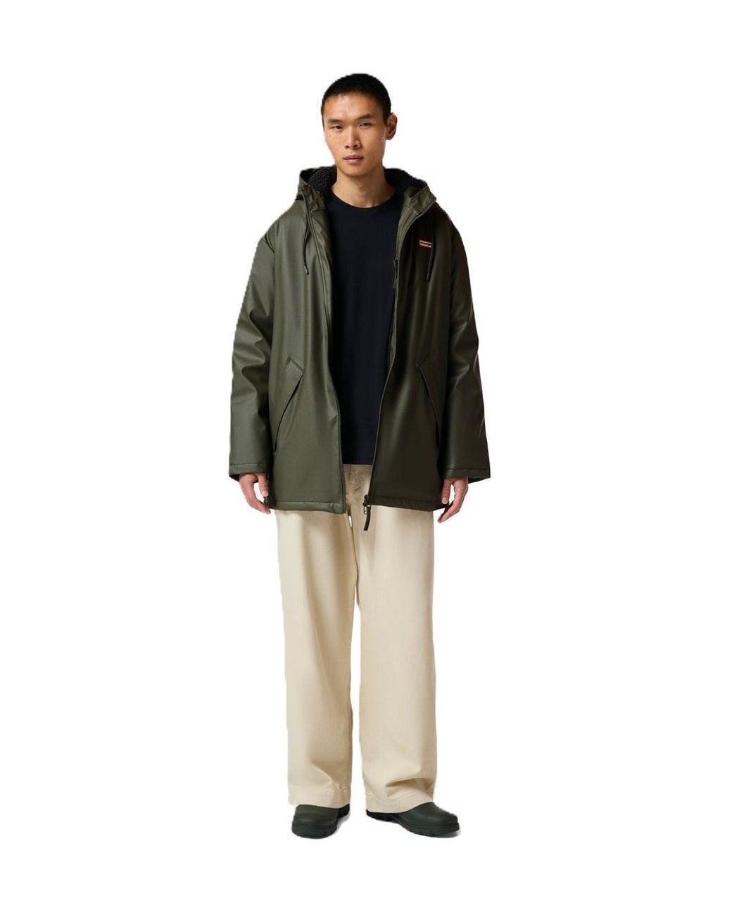 Hunter Green Short Cocoon Cloak Rain Jacket
