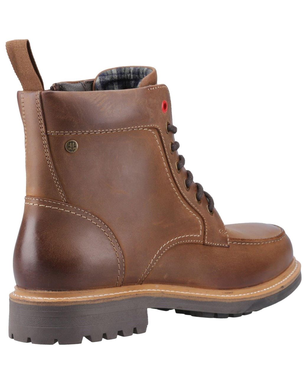 Hunter Brown Shaws Leather Dark Tan Ankle Boots for men