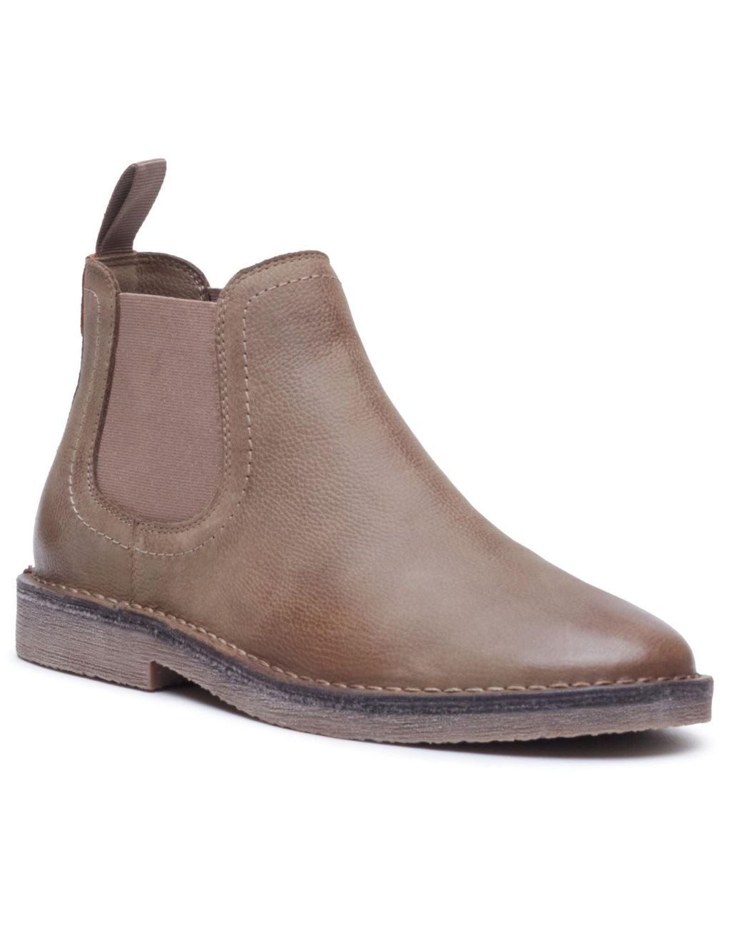 Hush Puppies Brown Shaun Leather Stone Boots for men
