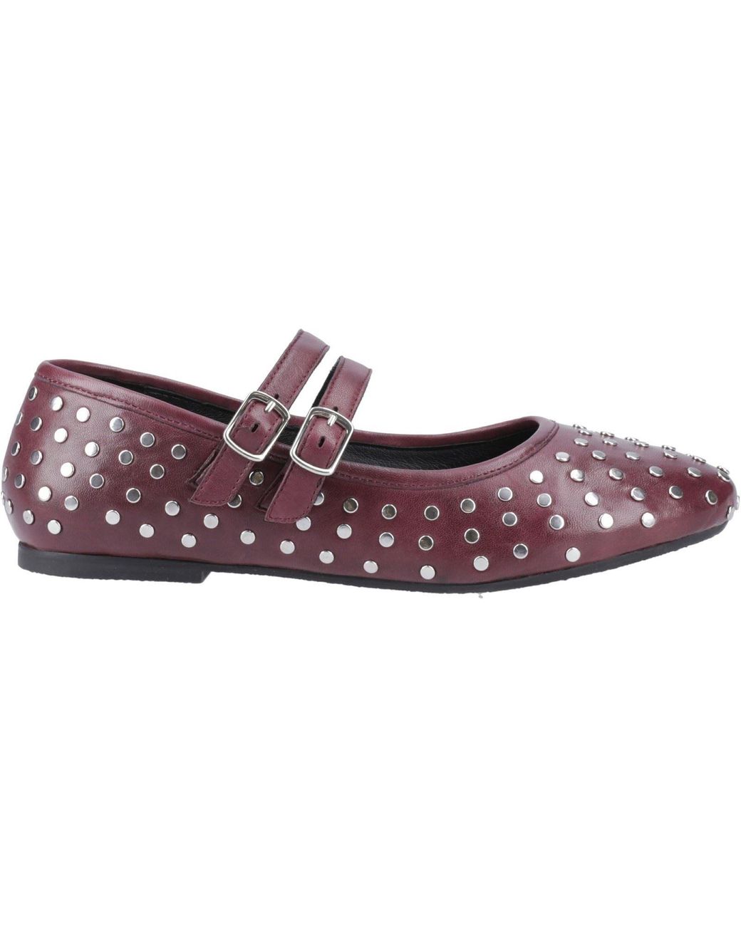 Hush Puppies Purple Nixie Leather Flats