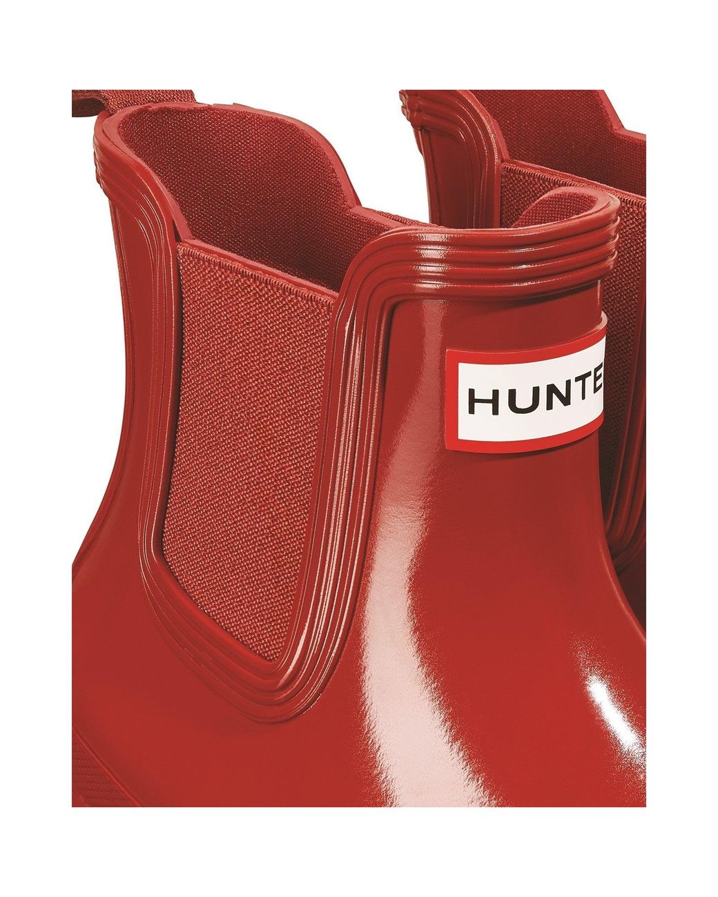 Hunter Red Gloss Original Chelsea Boots