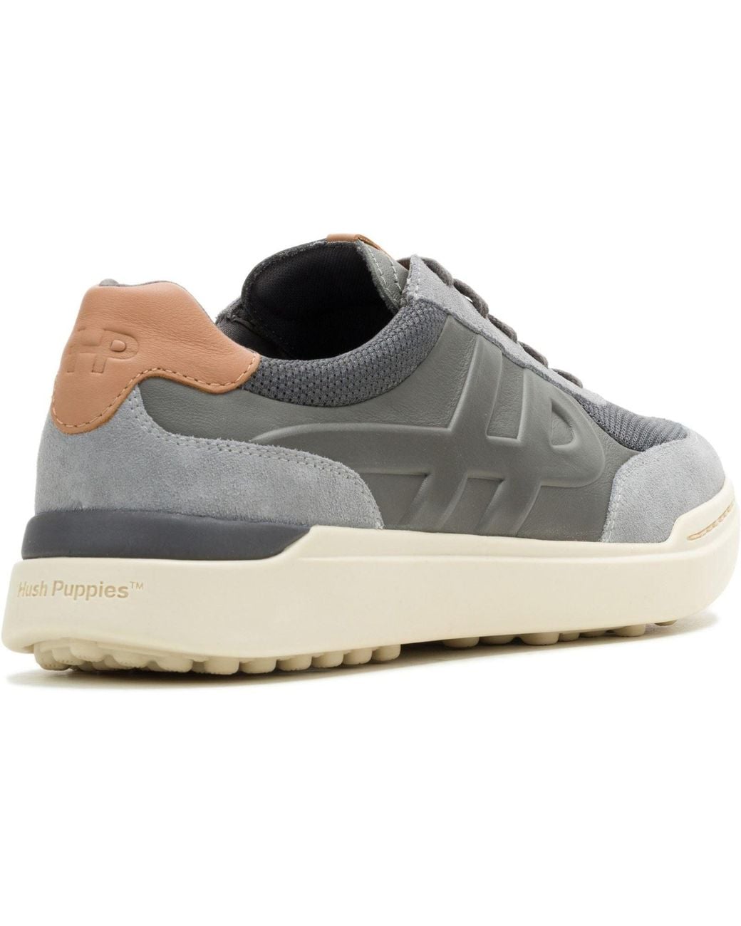 Hush Puppies Gray Wes Hp Sneaker Suede Charcoal Trainers for men