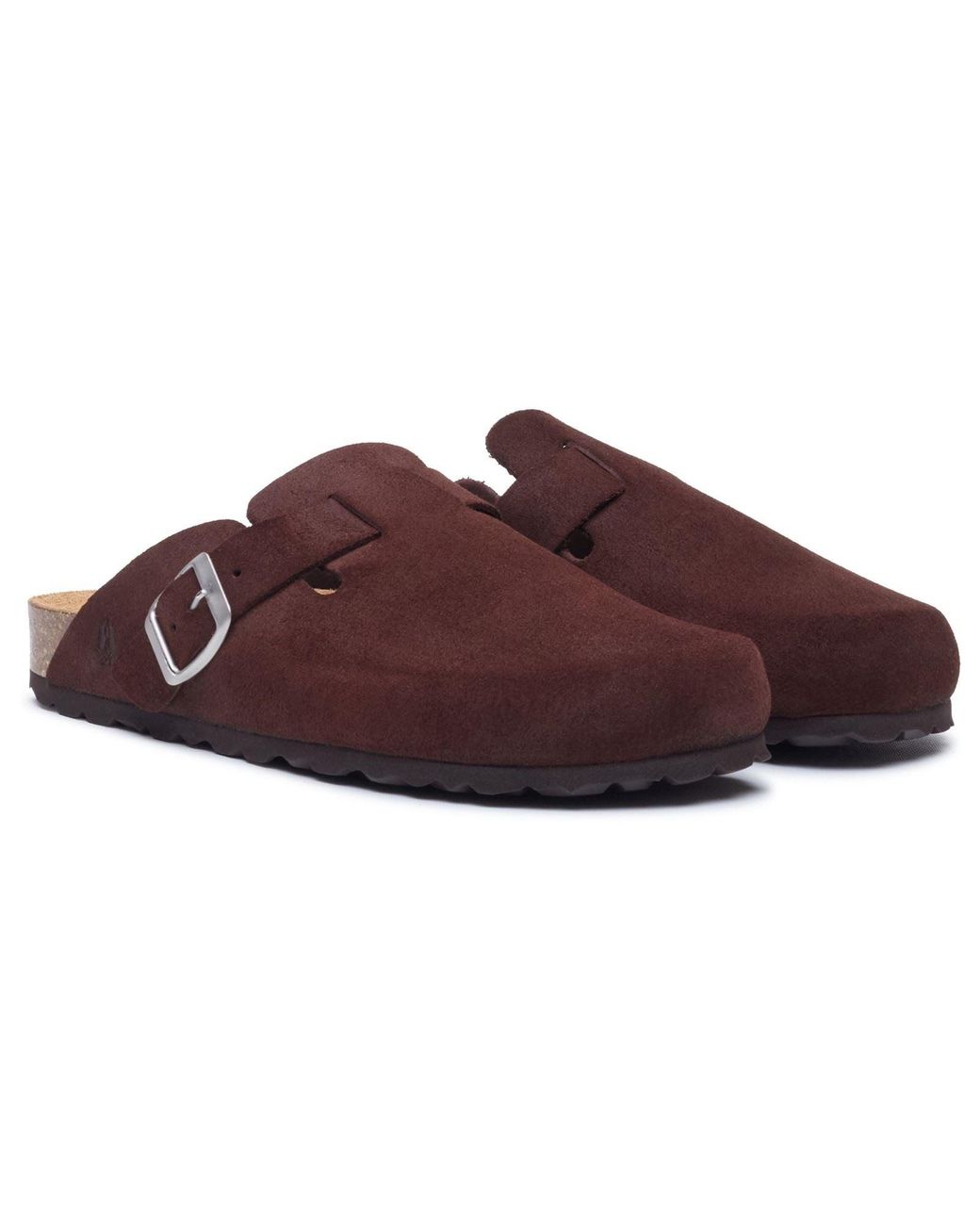Hush Puppies Red Bailey Suede Chocolate Mules