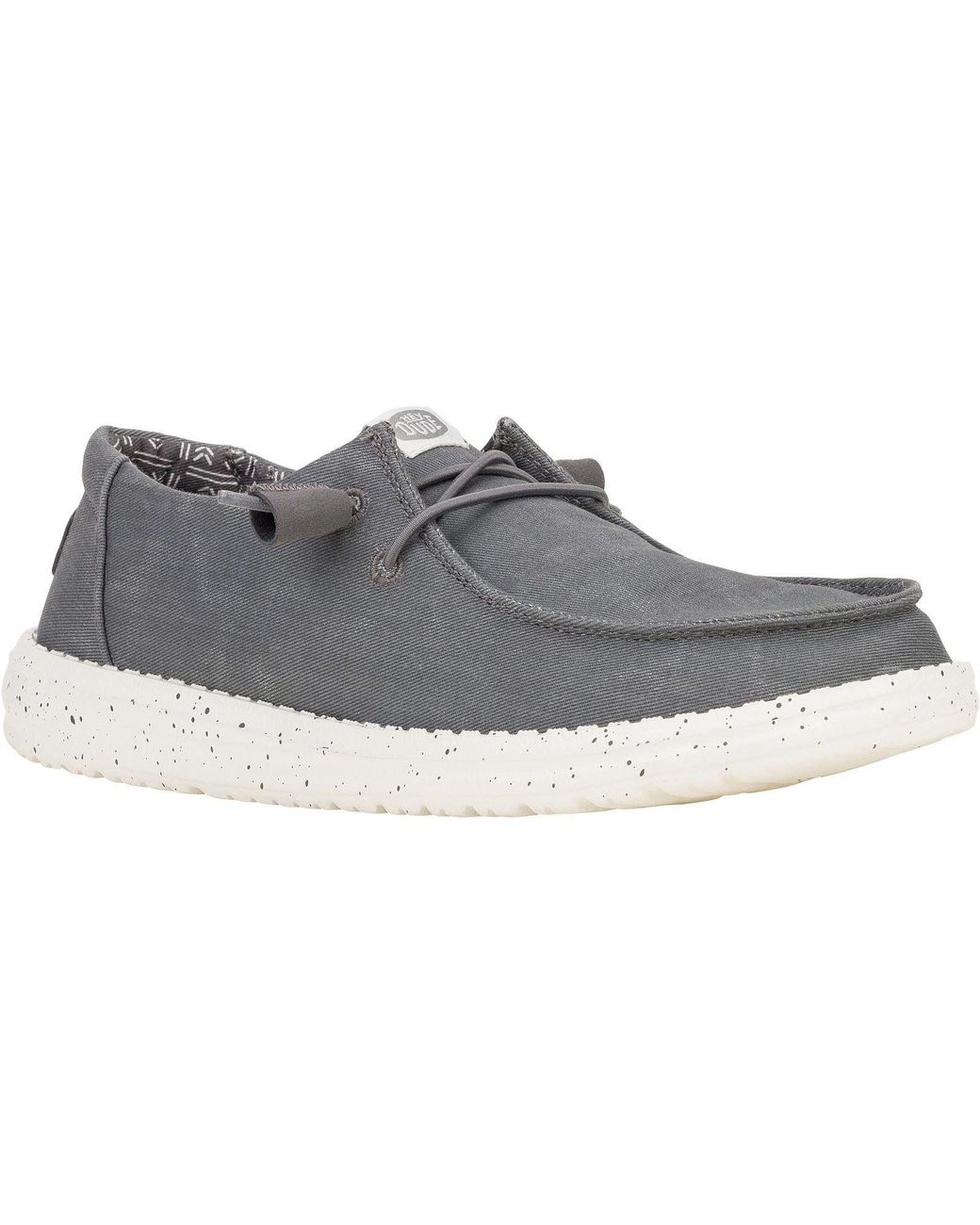 HeyDude Gray Wendy Canvas 100% Cotton Loafers
