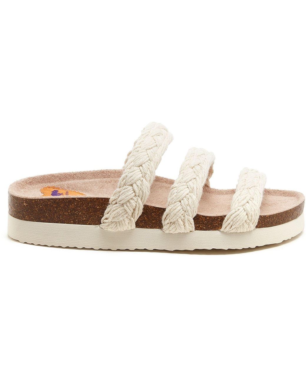 Rocket Dog Metallic Ashley String Braid Cotton Natural Sandals