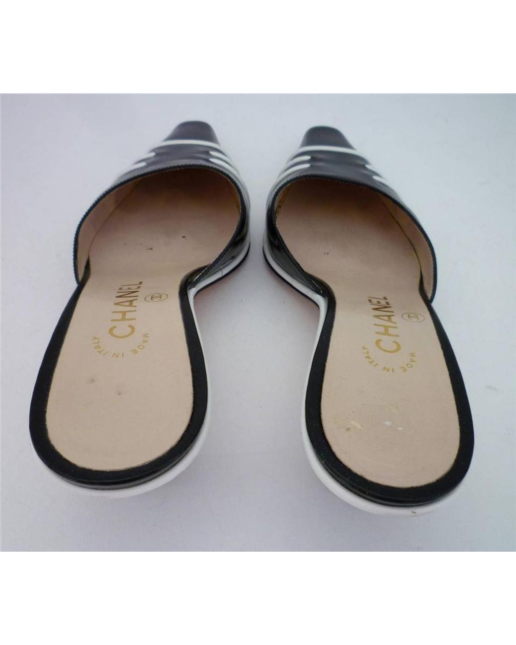 chanel perspex mules