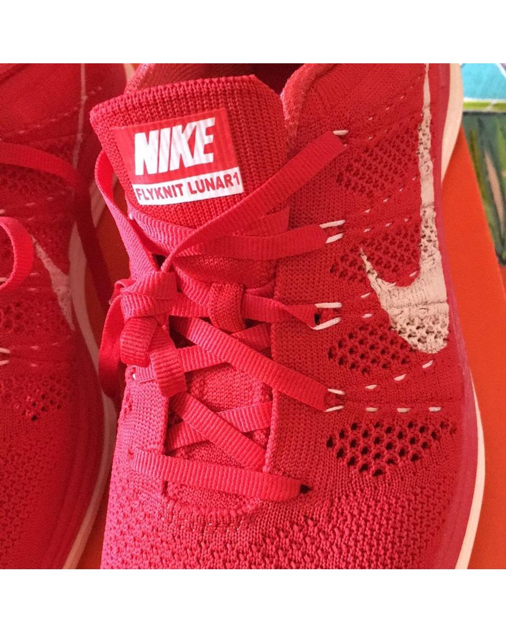 nike flyknit lunar 1 marron