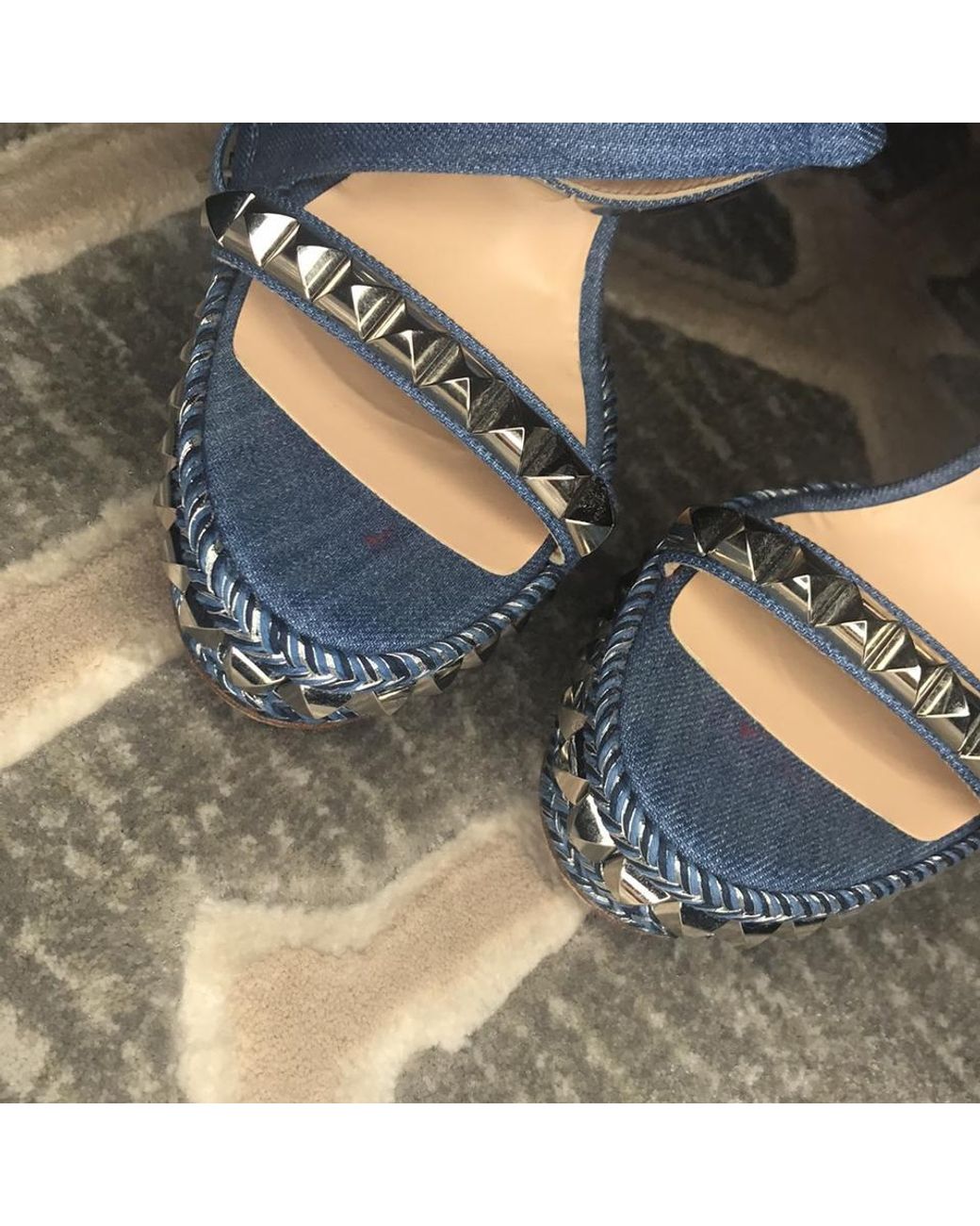 blue jean wedges