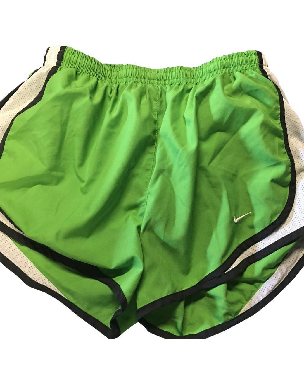 white nike shorts with black trim