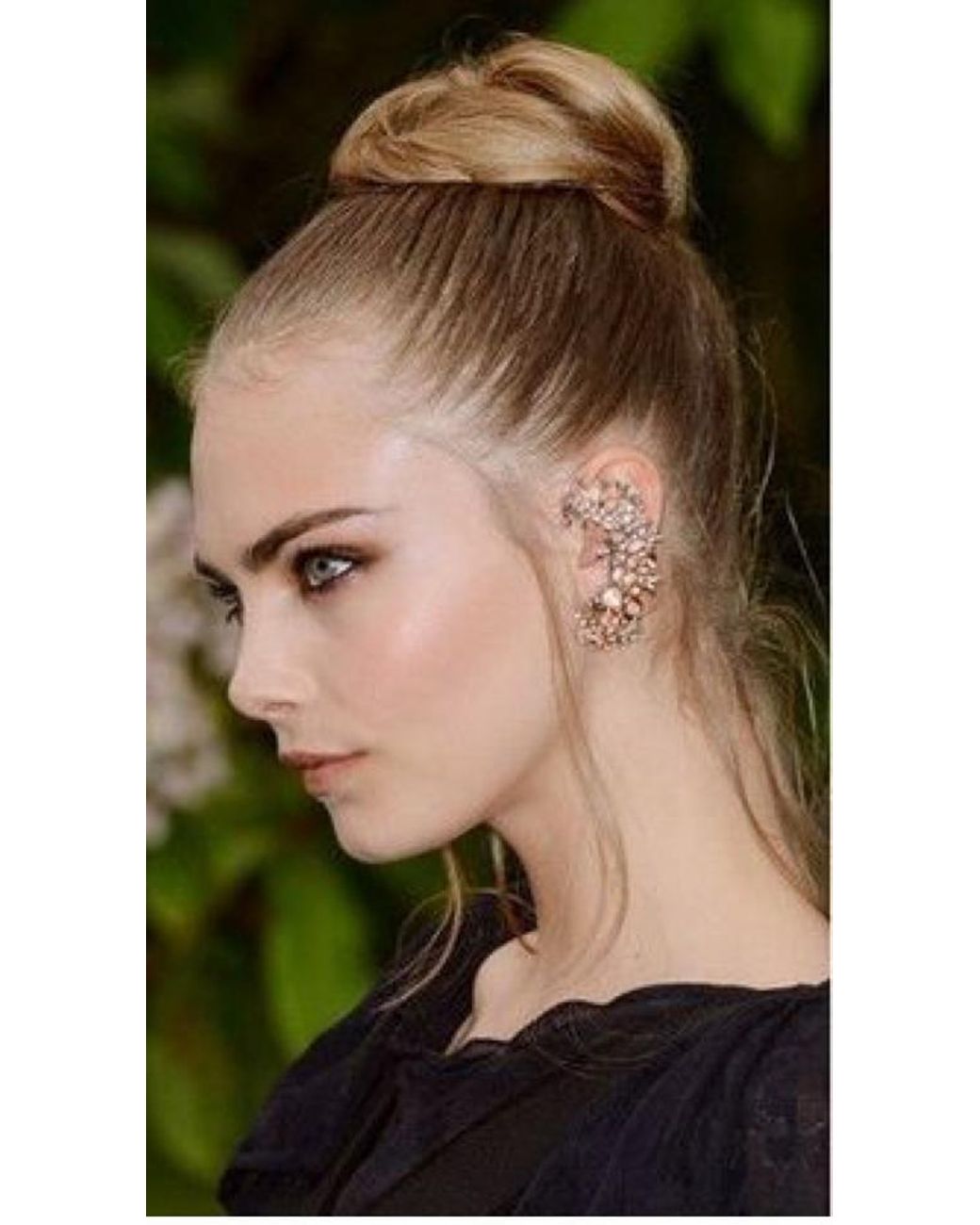 Chanel Peach And Pearl Ear Cuffs Earrings Lyst