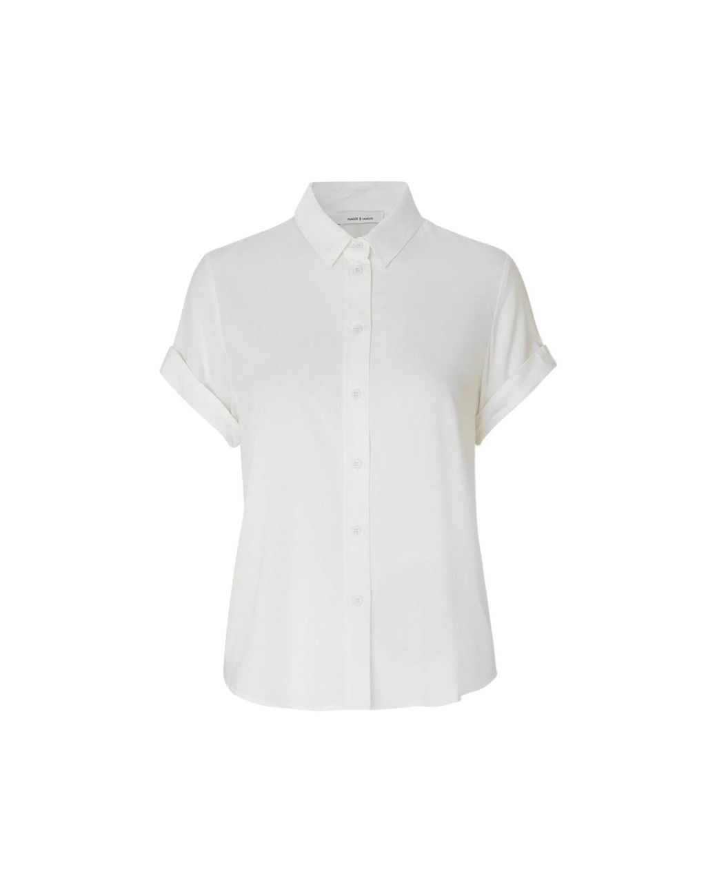 Samsoe Samsoe W Camisa Majan Ss Shirt 9942 in White | Lyst