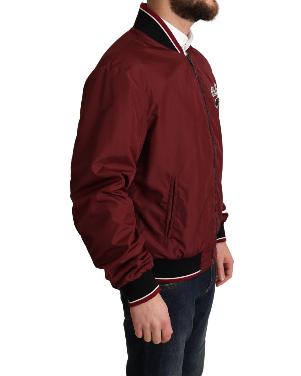 Dolce & Gabbana Synthetic Red Polyester Full Zip Bomber Jacket for 