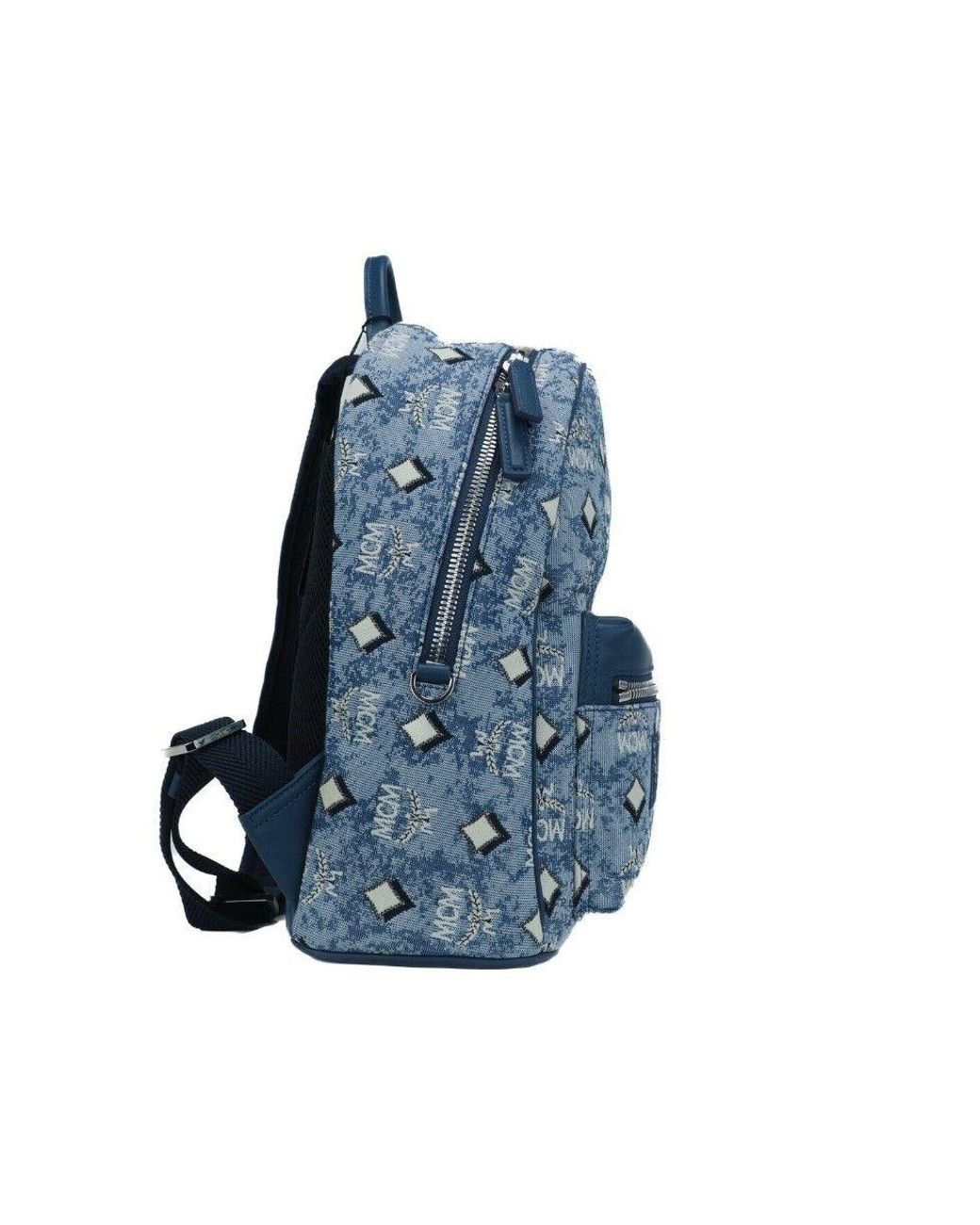 Medium Brandenburg Backpack in Vintage Denim Jacquard Blue