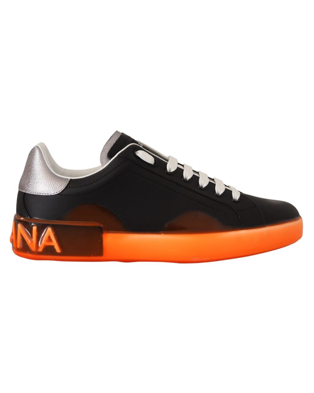 Dolce & Gabbana Orange Leather Low Top Sneakers Shoes in Black for Men |  Lyst