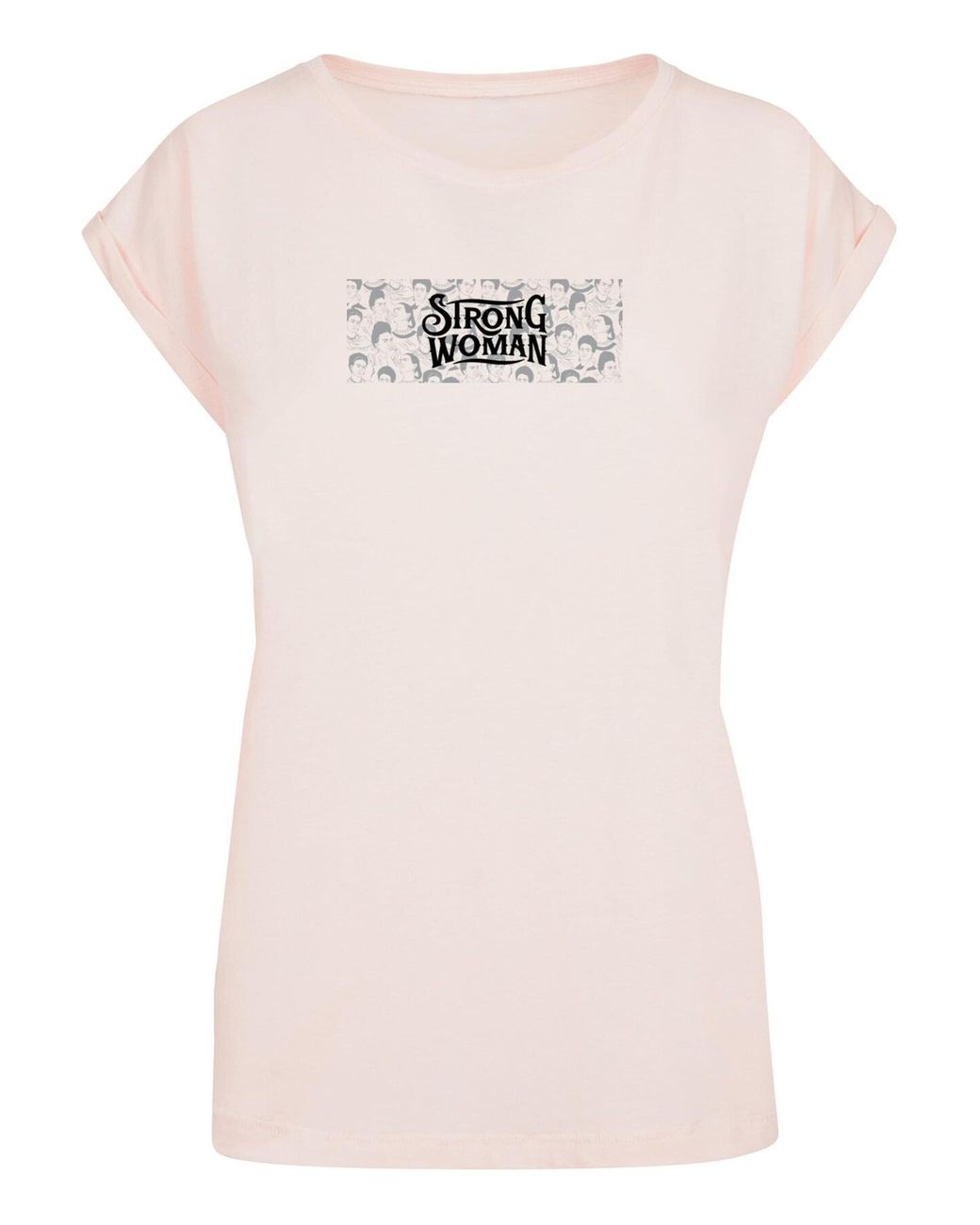 Merchcode Ladies frida kahlo – strong women 3 extended shoulder tee in Pink  | Lyst DE
