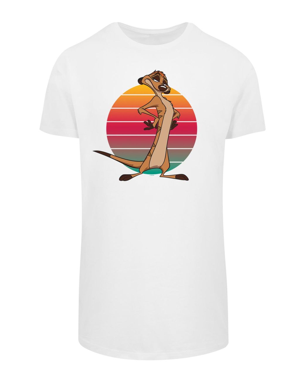 F4NT4STIC Disney der könig der löwen timon sunset-blk mit geformtem langen t -shirt in Weiß für Herren | Lyst DE