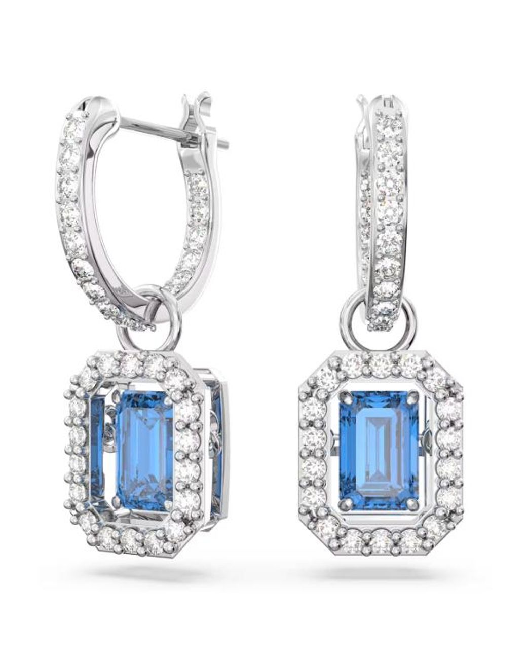 Swarovski Blue Ohrringe Ein Achteckiger