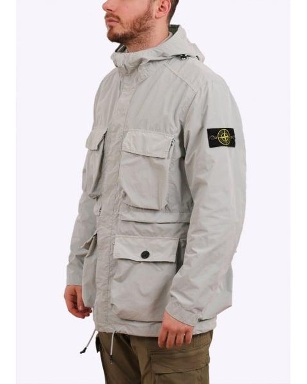 Stone Island David Tela Light Tc in Pearl (Gray) for Men | Lyst