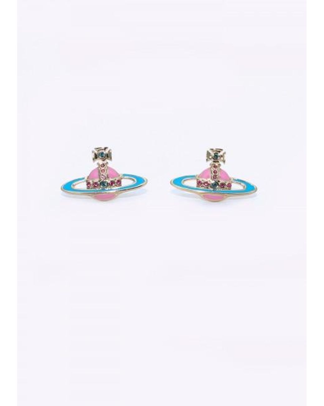 Vivienne Westwood Small Neo Bas Relief Earrings in Blue | Lyst UK