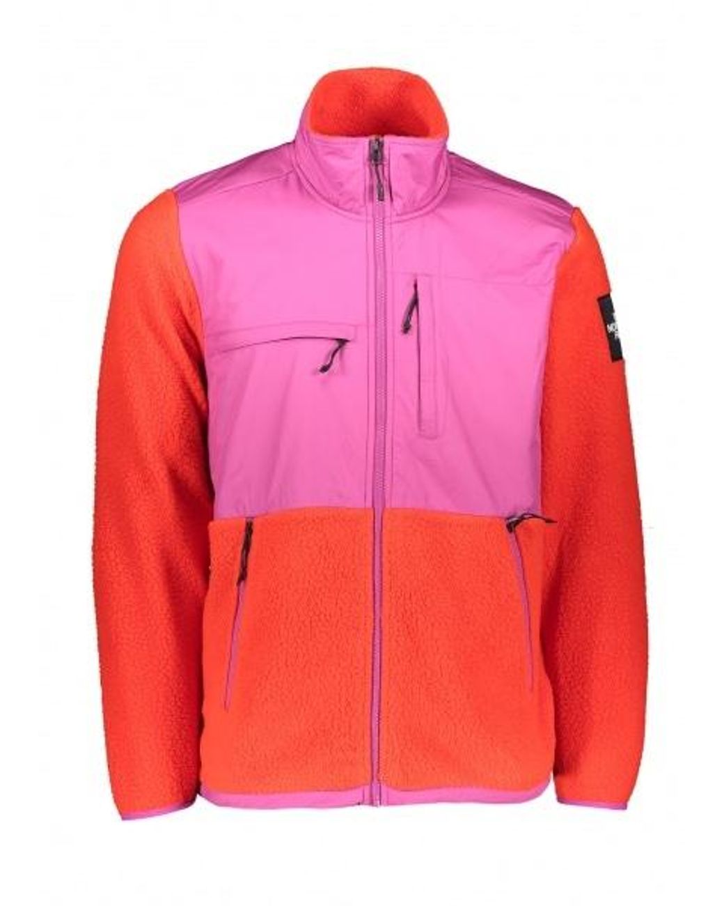 north face denali fleece red