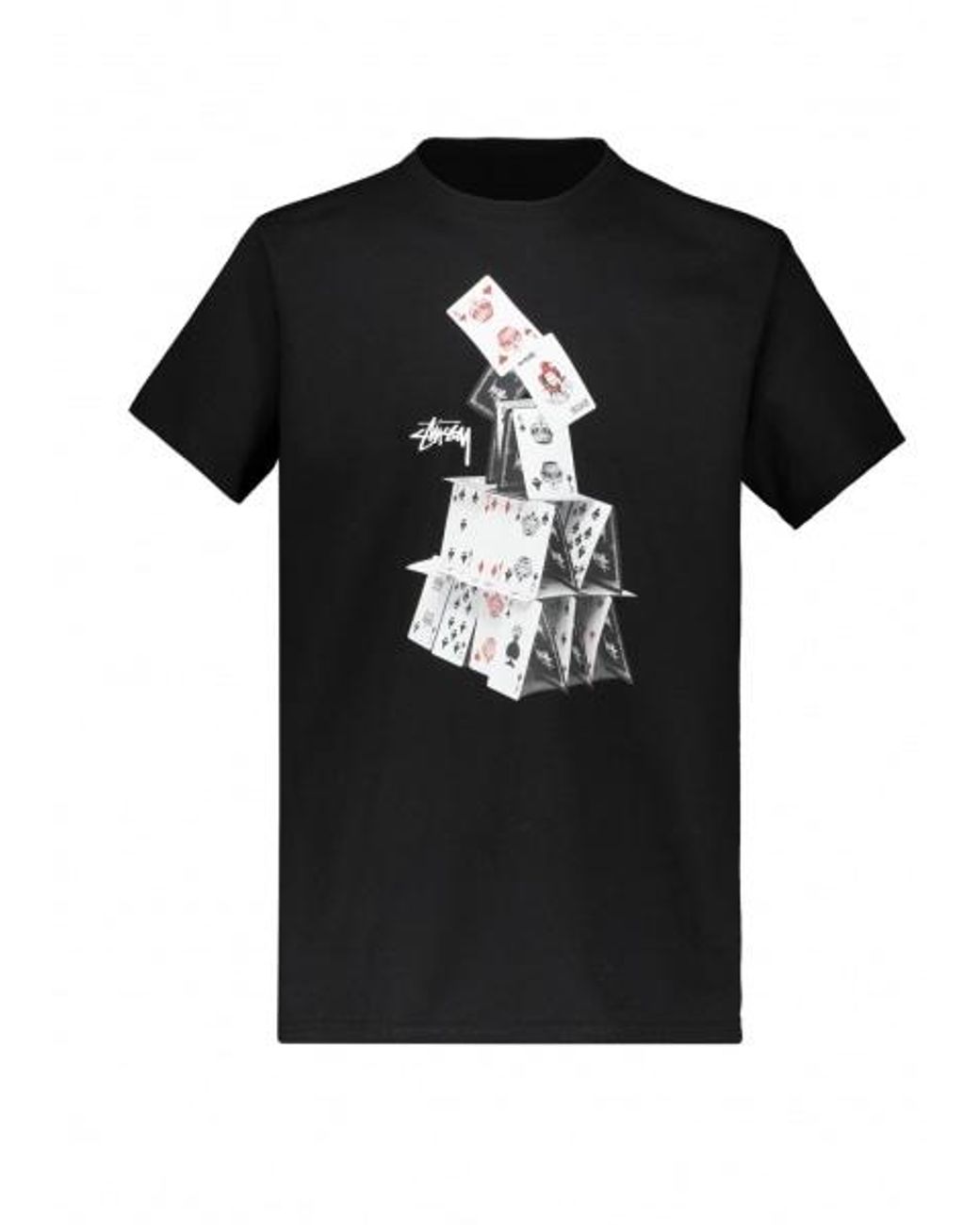 Stussy House Of Cards Tee in Black for Men | Lyst