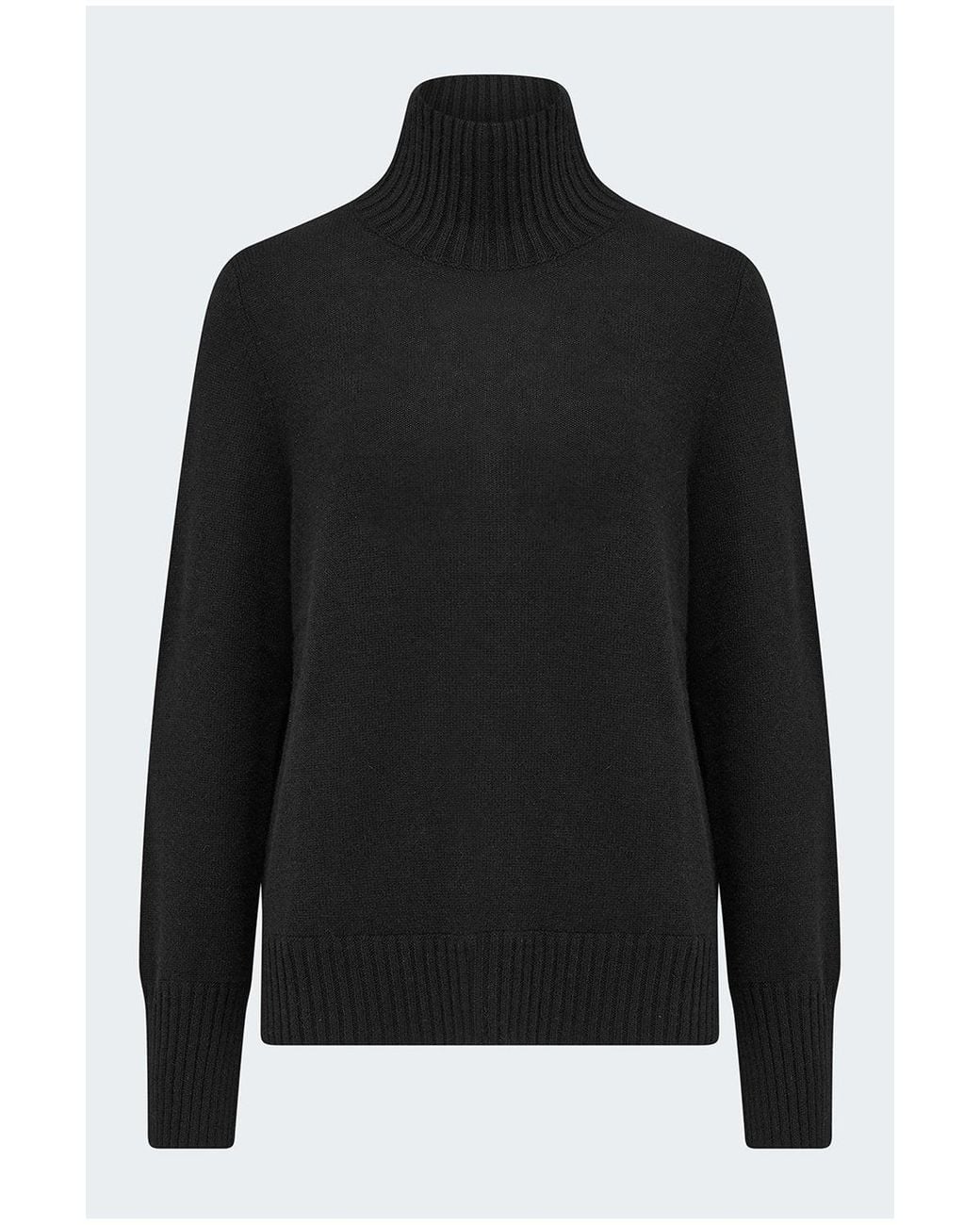 Allude Black Mock Neck Sweater