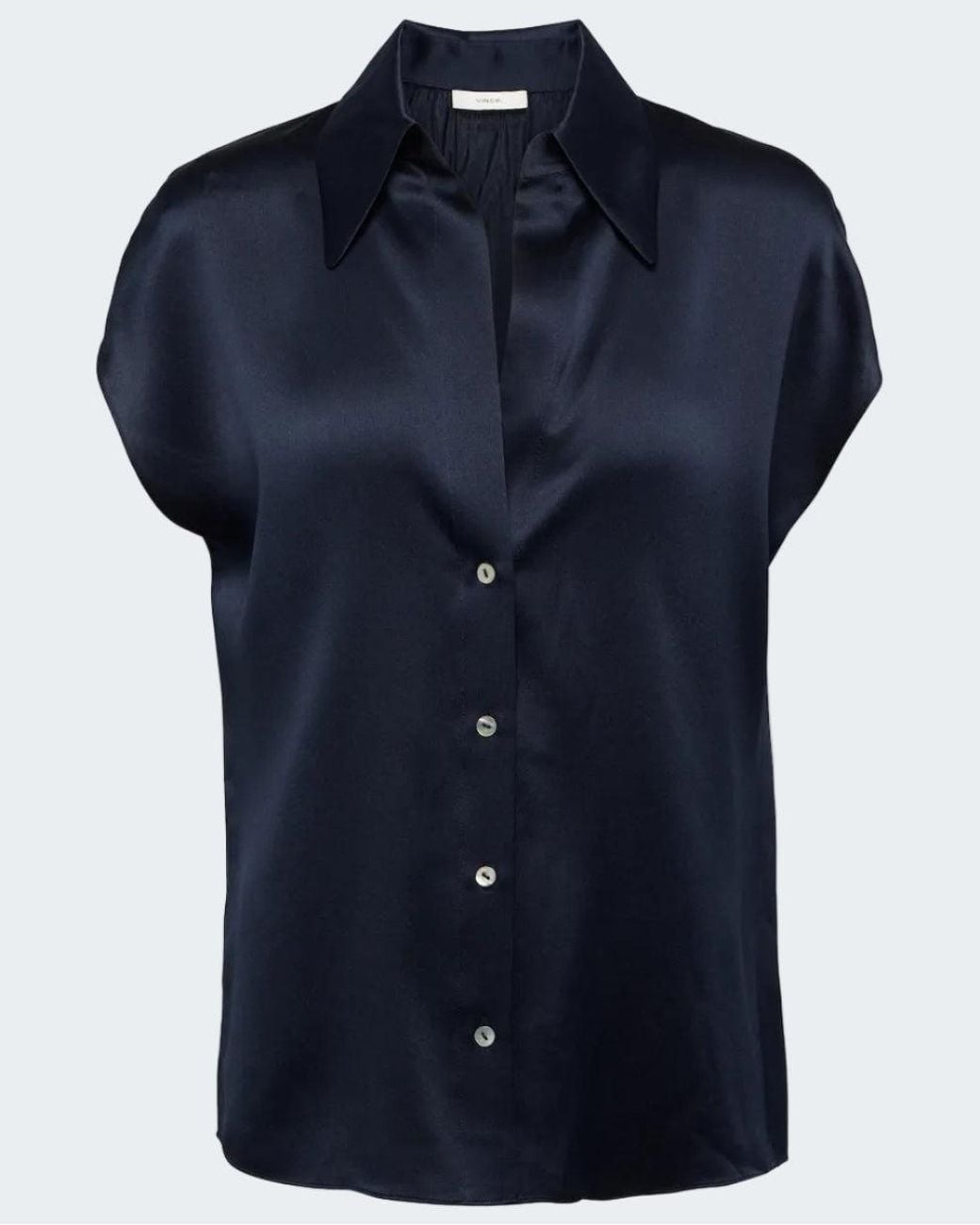 Vince Blue Cap Sleeve Blouse