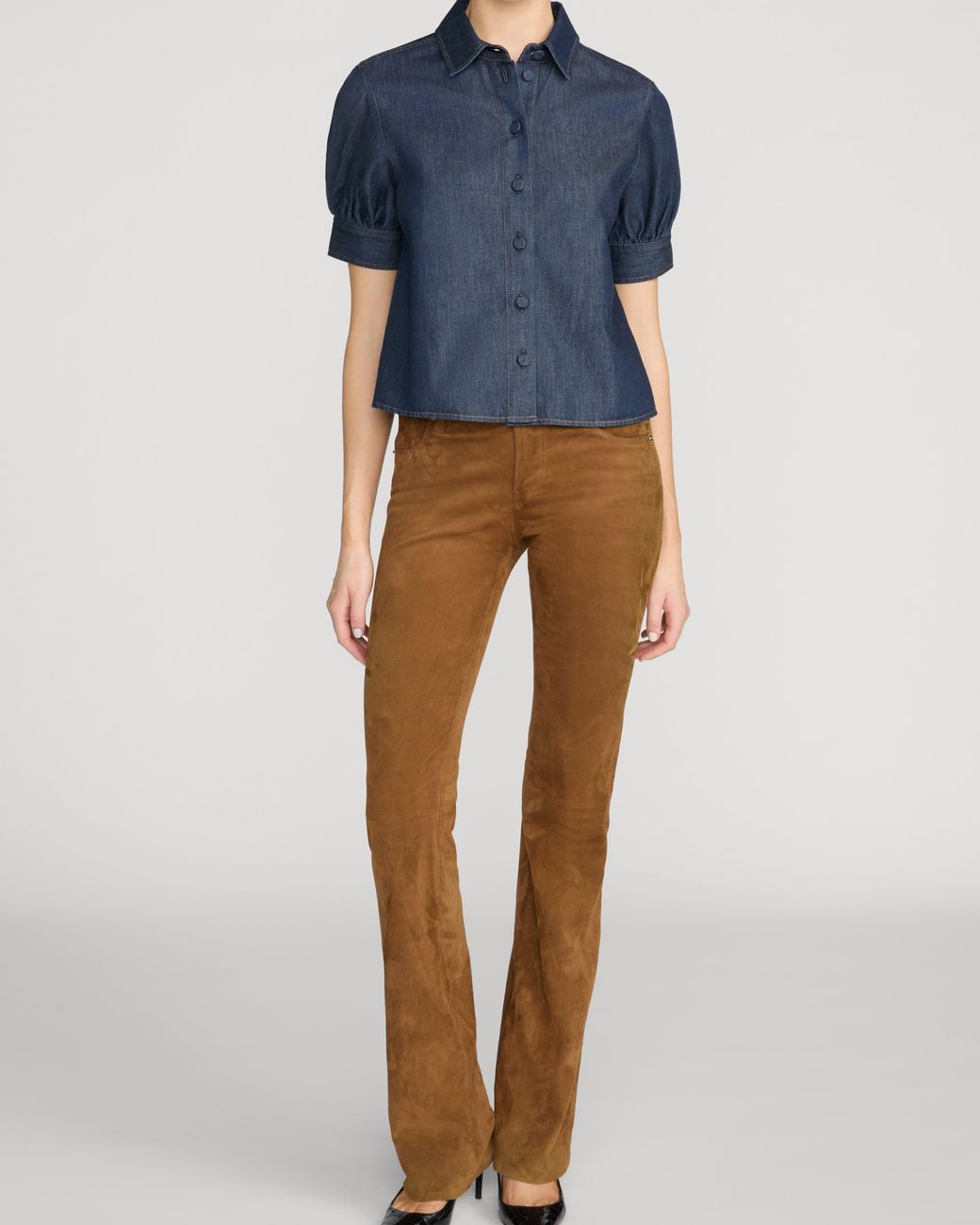 FRAME Blue Poise Top