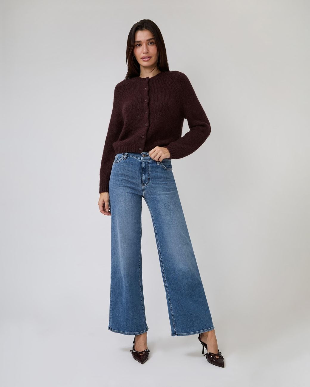 FRAME Blue Le Slim Palazzo
