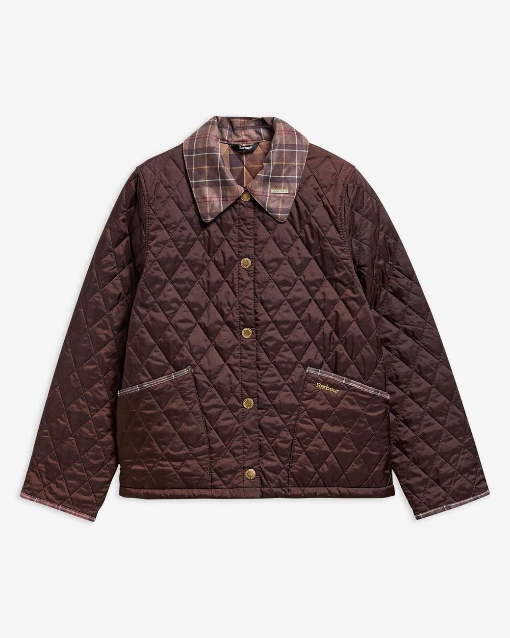 Barbour Brown Icons Liddesdale With Tartan Collar