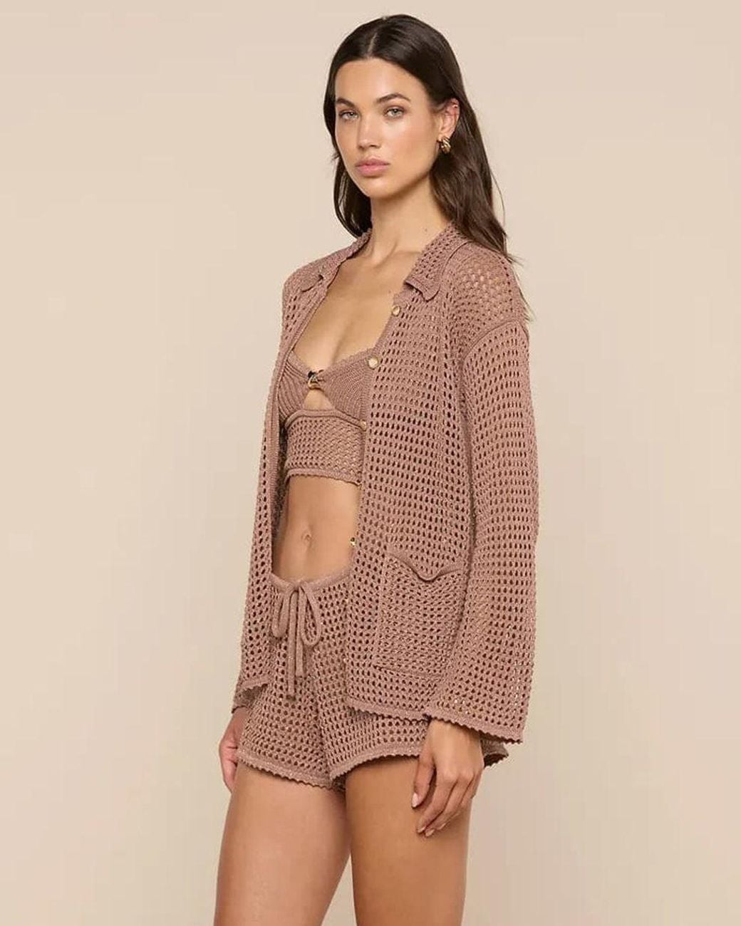 L'Agence Natural Mariana Knit Cardigan