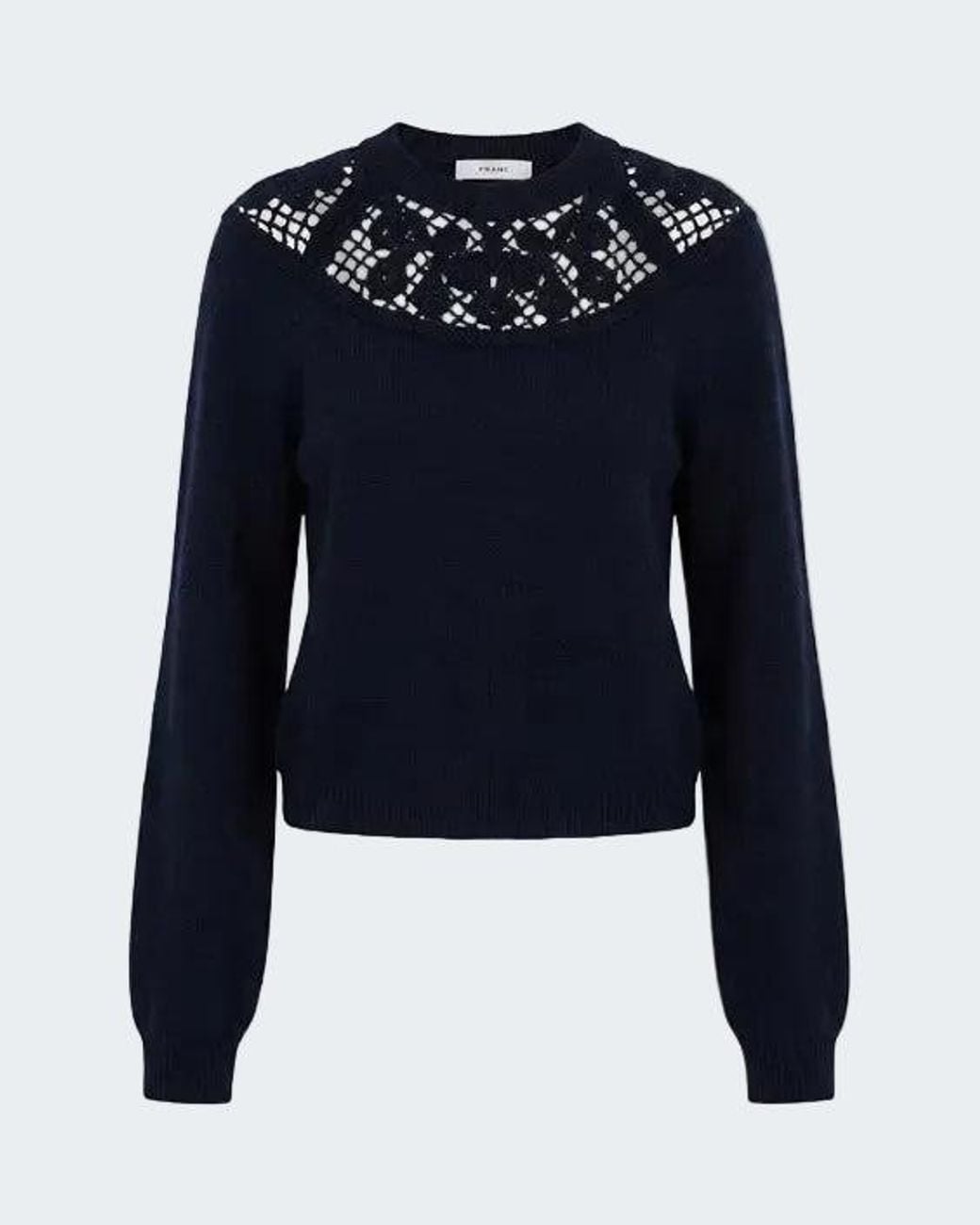 FRAME Blue The Gathered Sweater