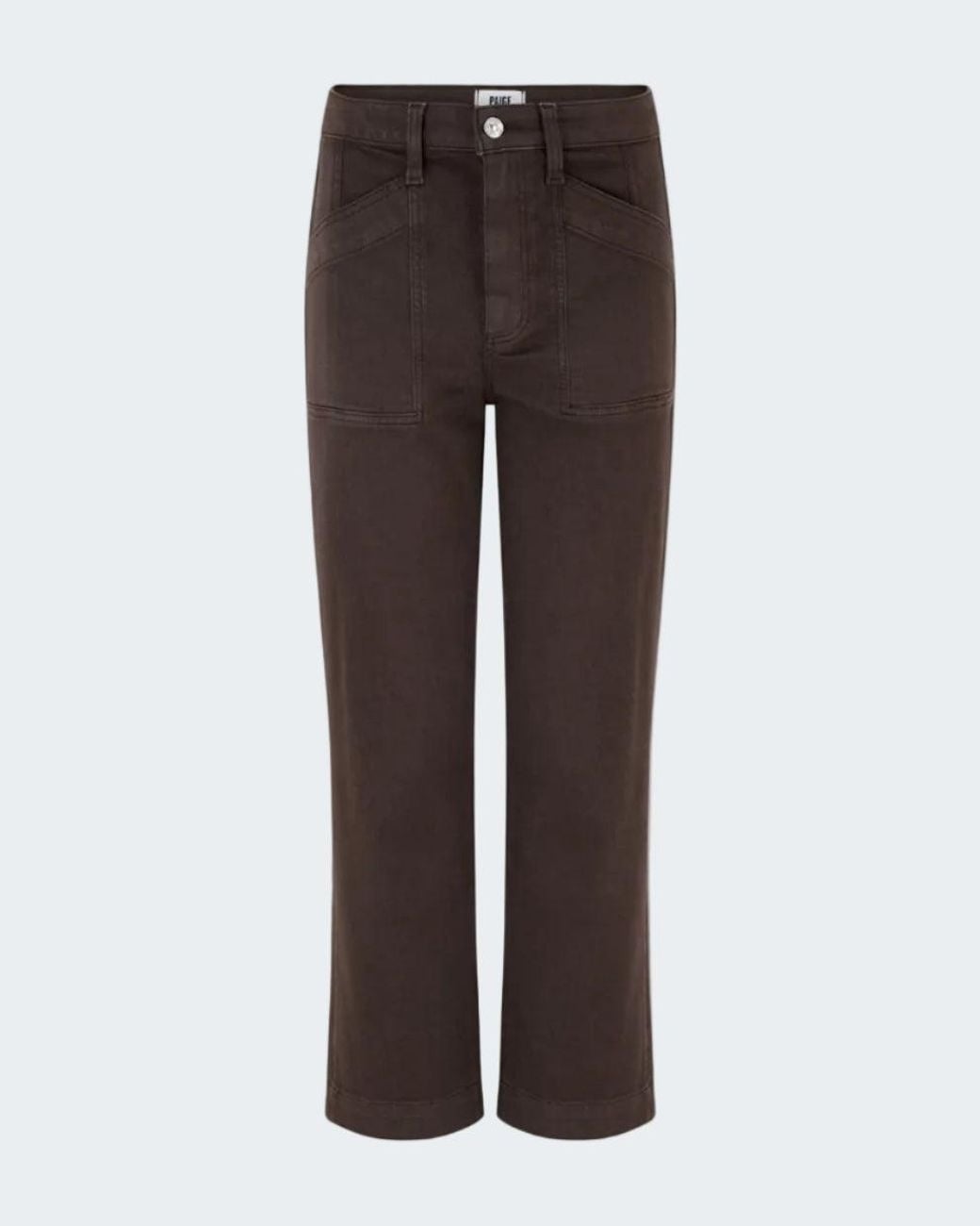 PAIGE Brown Quincy Ankle Straight Trouser