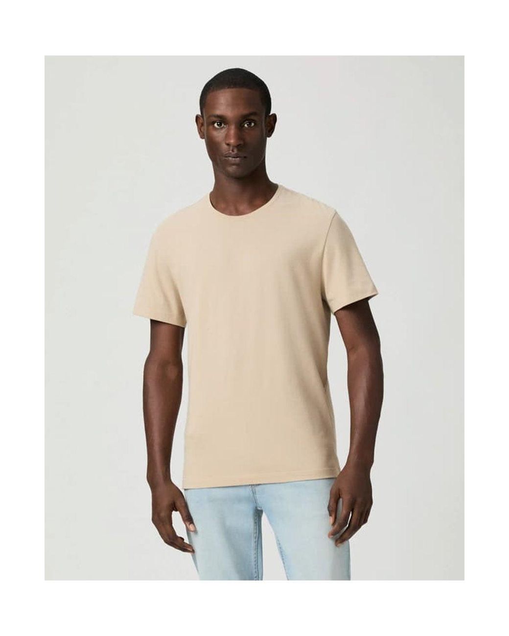 PAIGE White Sorden Crew Neck T-Shirt for men