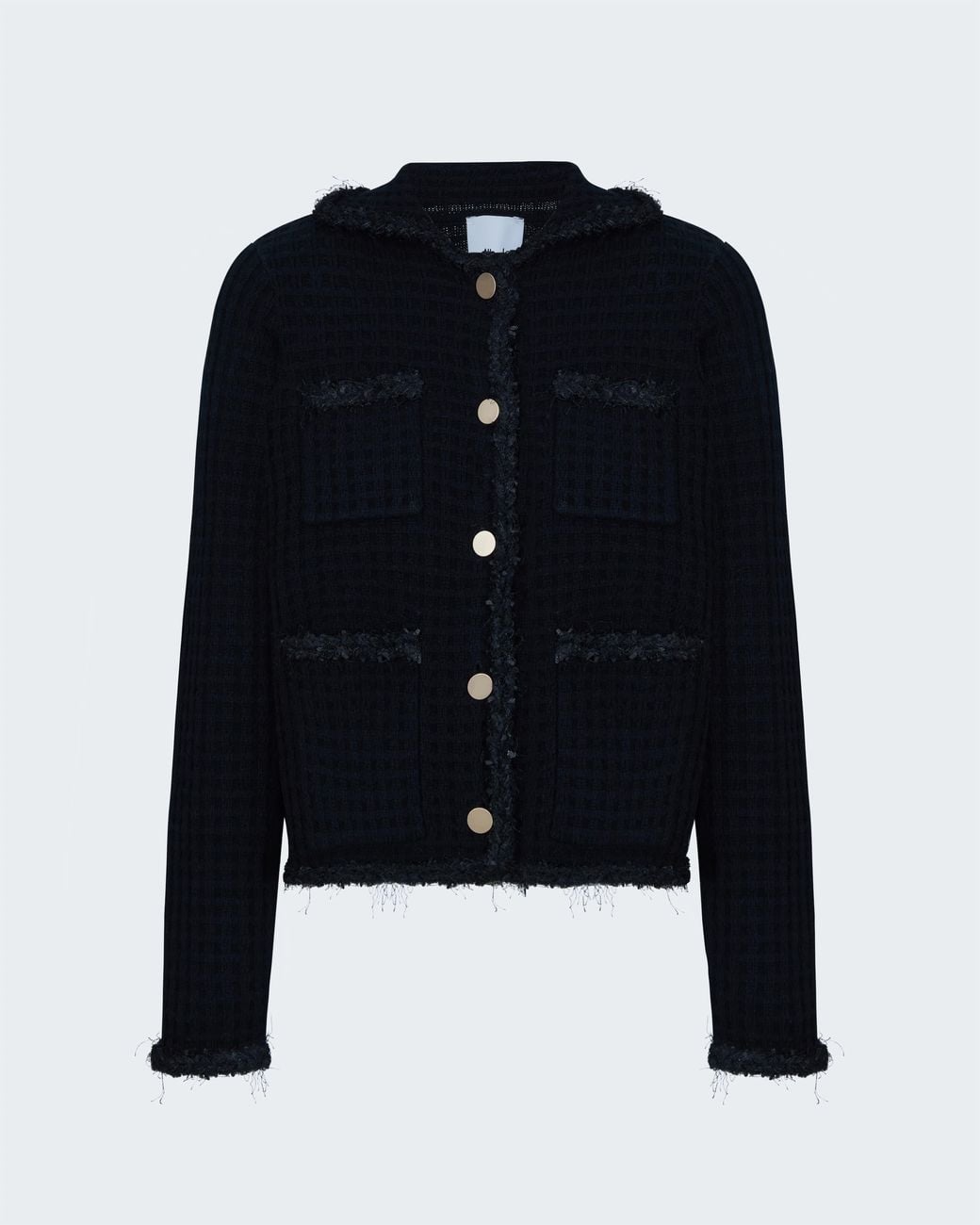 Allude Blue Knitted Jacket With Buttons