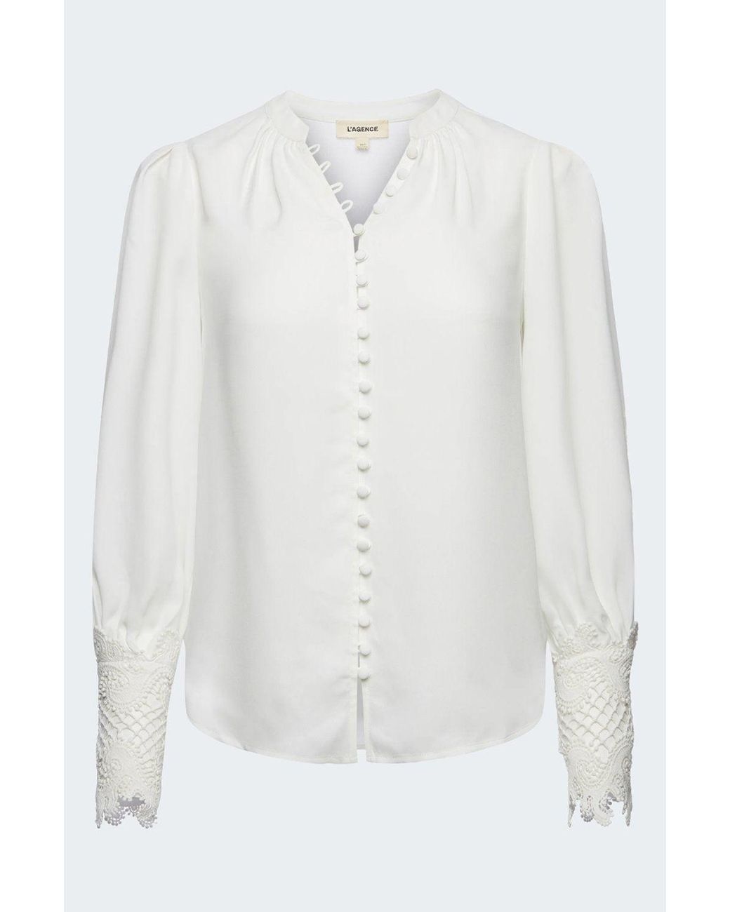 L'Agence White Ava Blouse